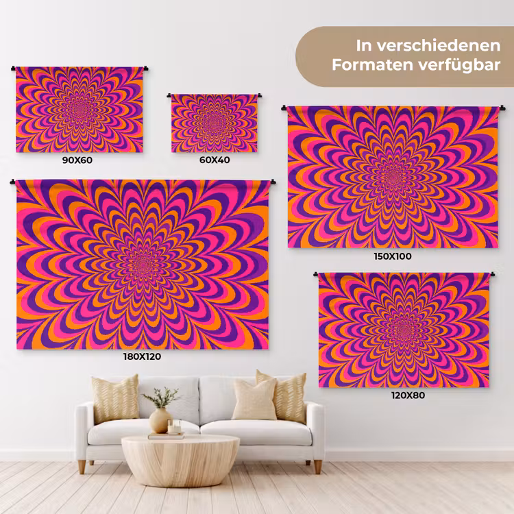 Wandteppich - Muster – Optisch – Bunt — 8