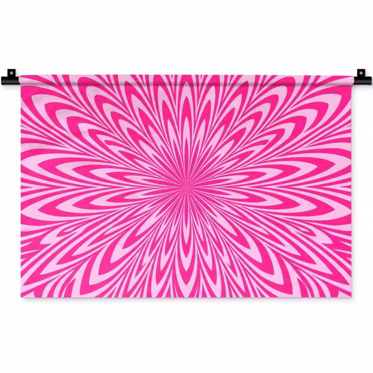 Wandteppich - Muster – Optisch – Rosa — 1