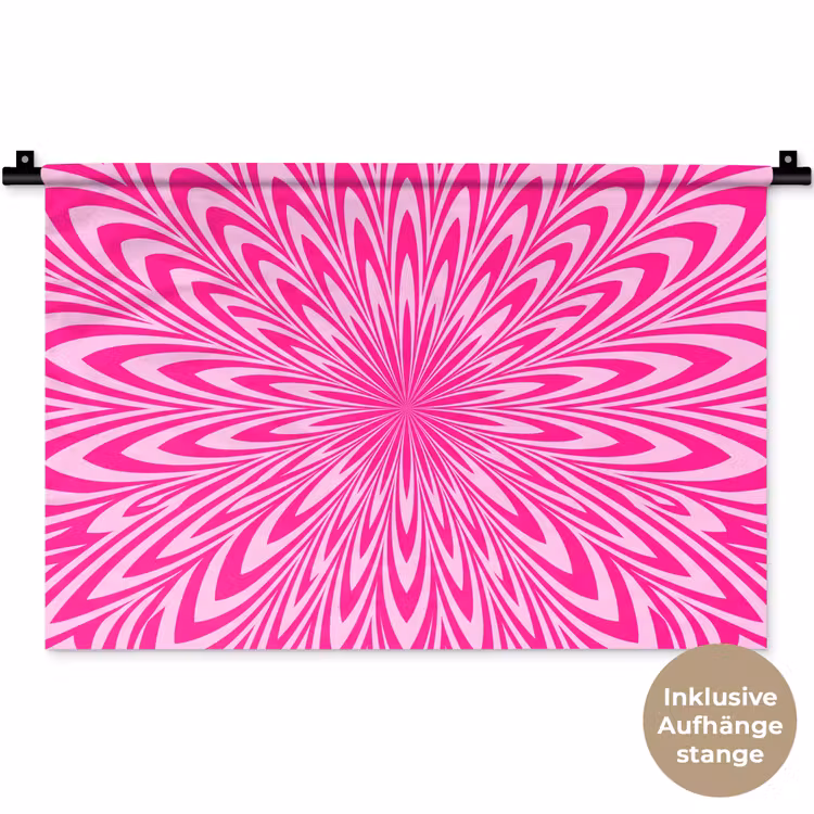 Wandteppich - Muster – Optisch – Rosa — 9
