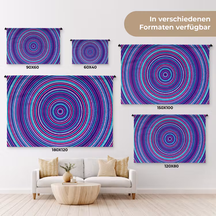 Wandteppich - Zusammenfassung – Kreise – Bunt — 8