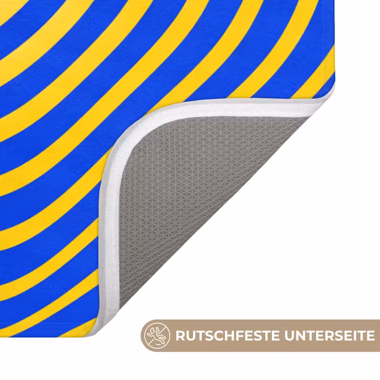 WC Vorleger - Abstraktes Muster – Blau — 3