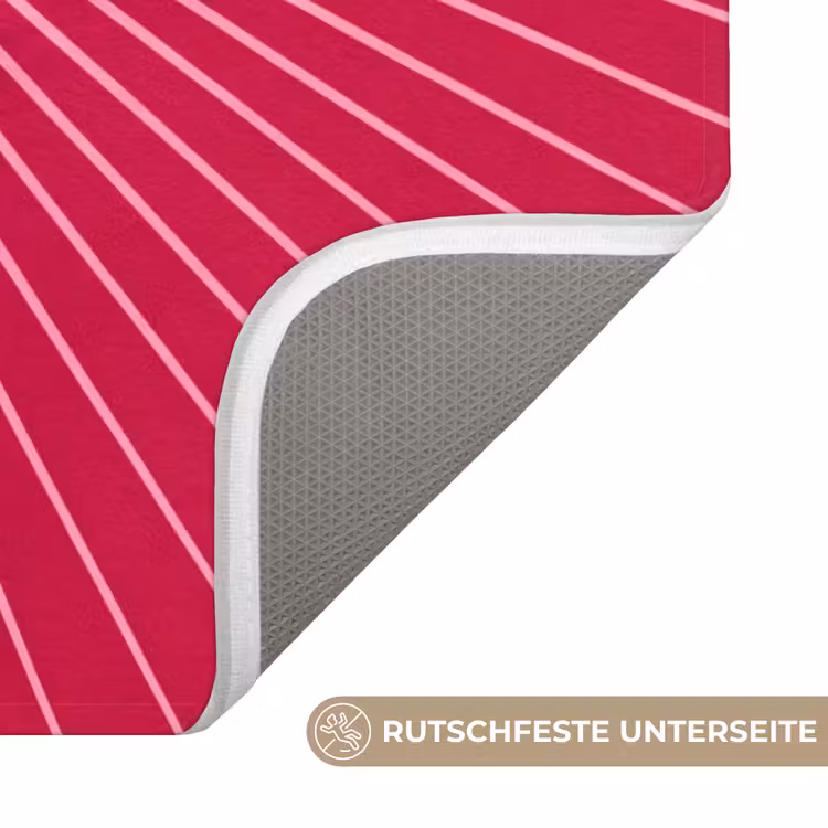 WC Vorleger - Herz – Strahlen – Liebe – Abstrakt – Rosa — 3