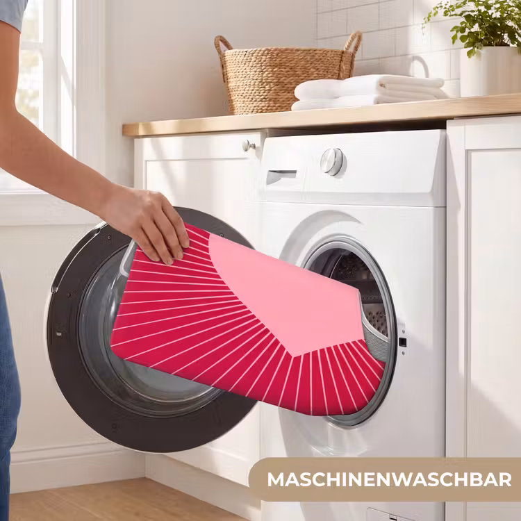 WC Vorleger - Herz – Strahlen – Liebe – Abstrakt – Rosa — 7