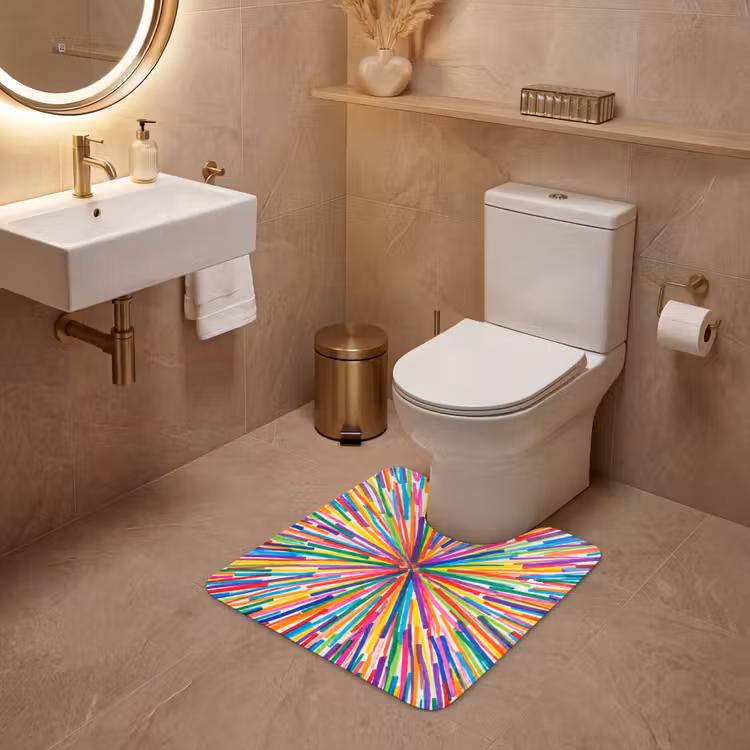 WC Vorleger - Linien – Bunt – Abstrakt — 4