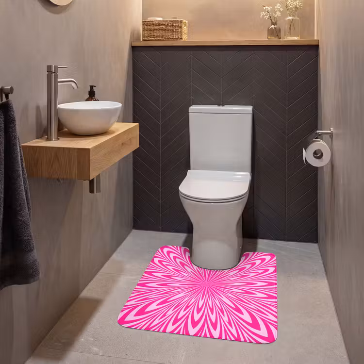 WC Vorleger - Muster – Optisch – Rosa — 2