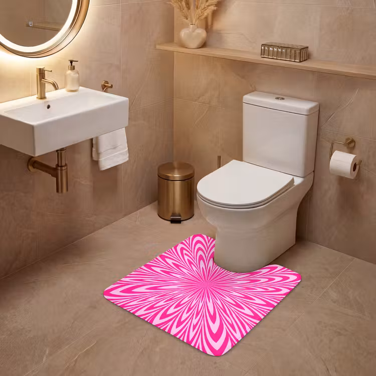 WC Vorleger - Muster – Optisch – Rosa — 4
