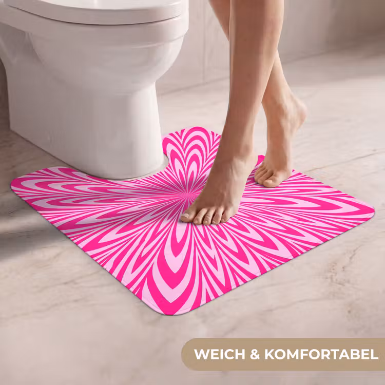 WC Vorleger - Muster – Optisch – Rosa — 5