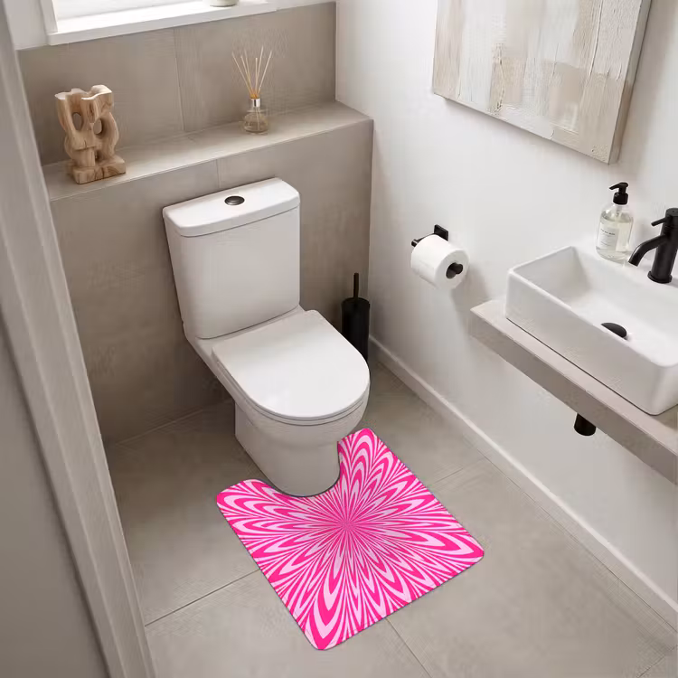WC Vorleger - Muster – Optisch – Rosa — 6