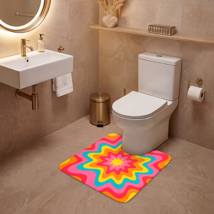 WC Vorleger - Muster – Wellenförmig – Bunt — 4