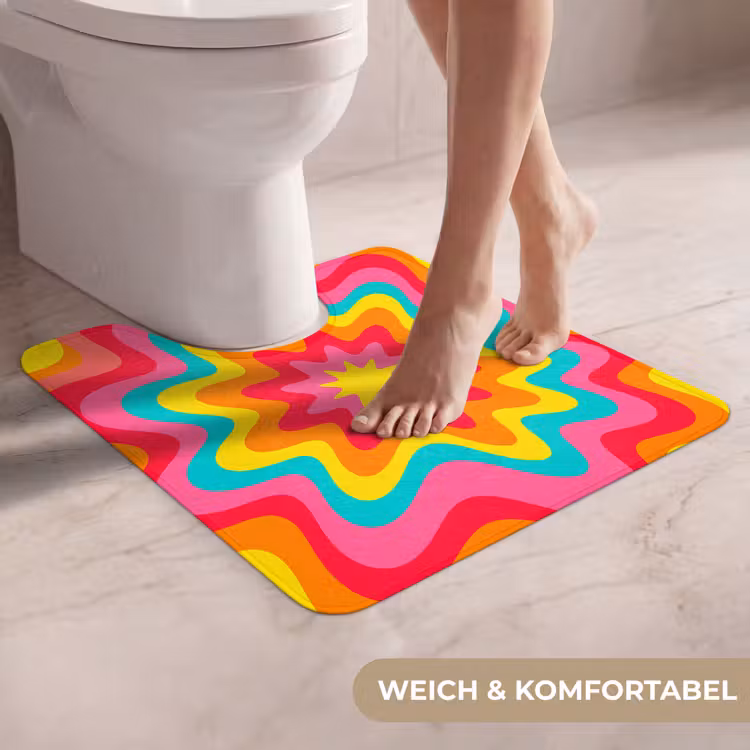 WC Vorleger - Muster – Wellenförmig – Bunt — 5