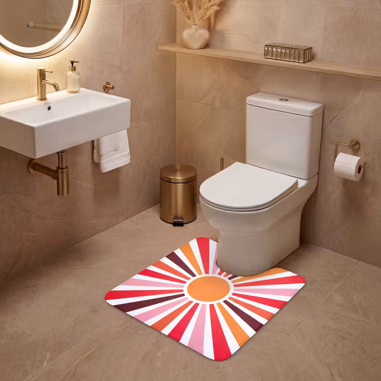 WC Vorleger - Sonne – Strahlen – Abstrakt – Farbenfroh — 4