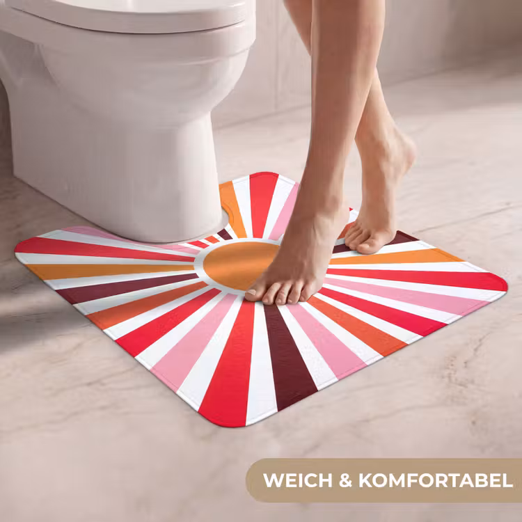WC Vorleger - Sonne – Strahlen – Abstrakt – Farbenfroh — 5