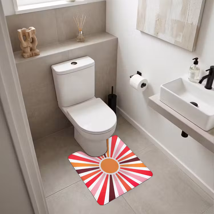 WC Vorleger - Sonne – Strahlen – Abstrakt – Farbenfroh — 6