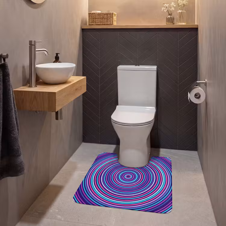 WC Vorleger - Zusammenfassung – Kreise – Farbenfroh — 2