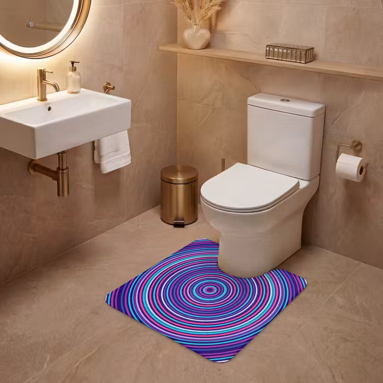 WC Vorleger - Zusammenfassung – Kreise – Farbenfroh — 4