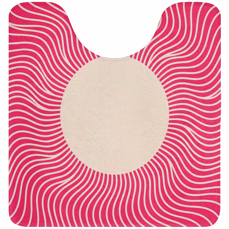 WC Vorleger - Zusammenfassung – Muster – Rosa — 1