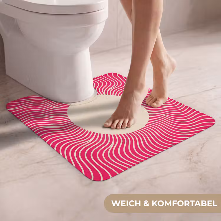 WC Vorleger - Zusammenfassung – Muster – Rosa — 5