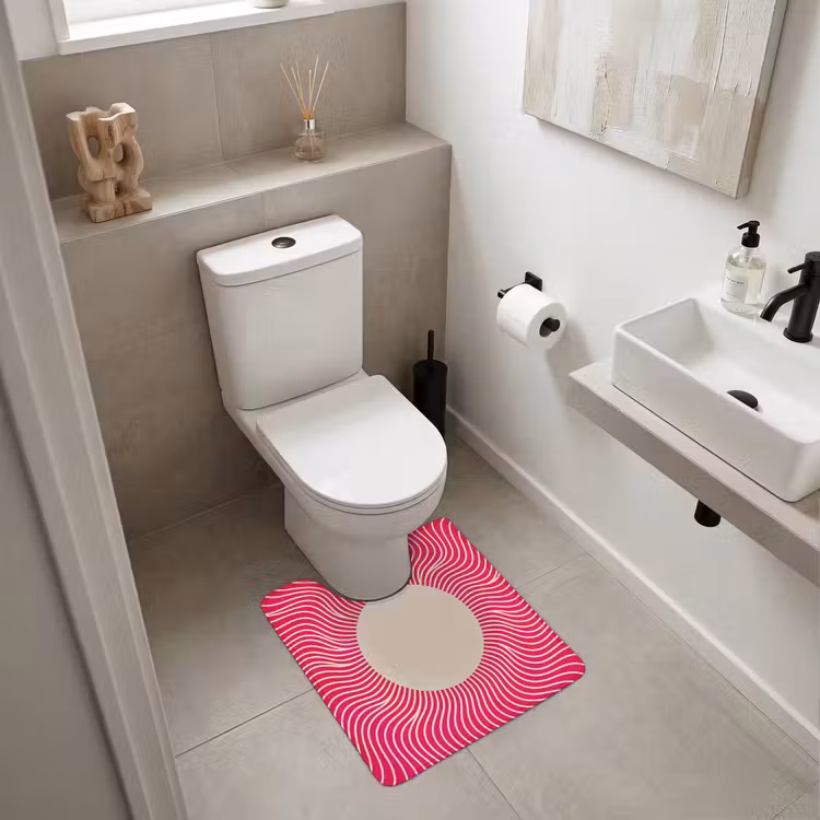 WC Vorleger - Zusammenfassung – Muster – Rosa — 6