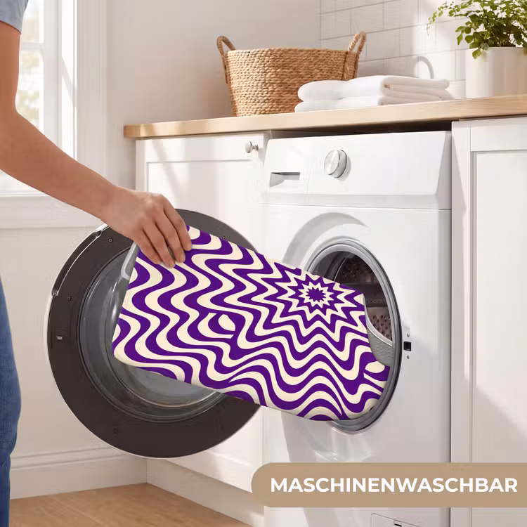 WC Vorleger - Zusammenfassung – Wellen – Optisch – Modern – Lila — 7
