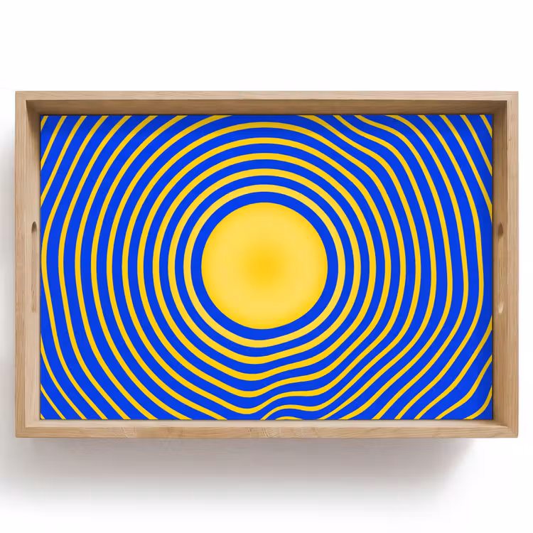 Tablett - Abstraktes Muster – Blau — 1