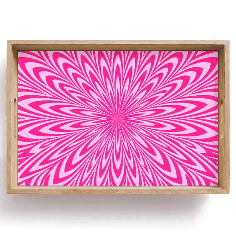 Tablett - Muster – Optisch – Rosa — 1