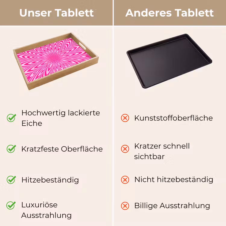 Tablett - Muster – Optisch – Rosa — 3