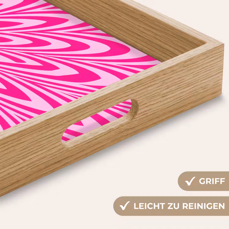 Tablett - Muster – Optisch – Rosa — 5