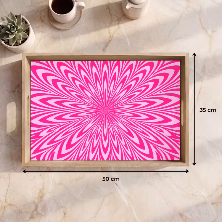 Tablett - Muster – Optisch – Rosa — 9
