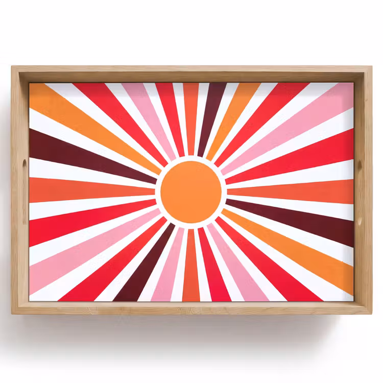 Tablett - Sonne – Strahlen – Abstrakt – Farbenfroh — 1