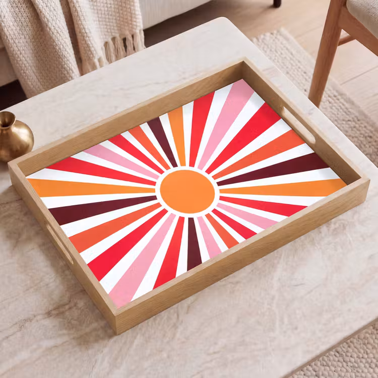 Tablett - Sonne – Strahlen – Abstrakt – Farbenfroh — 2