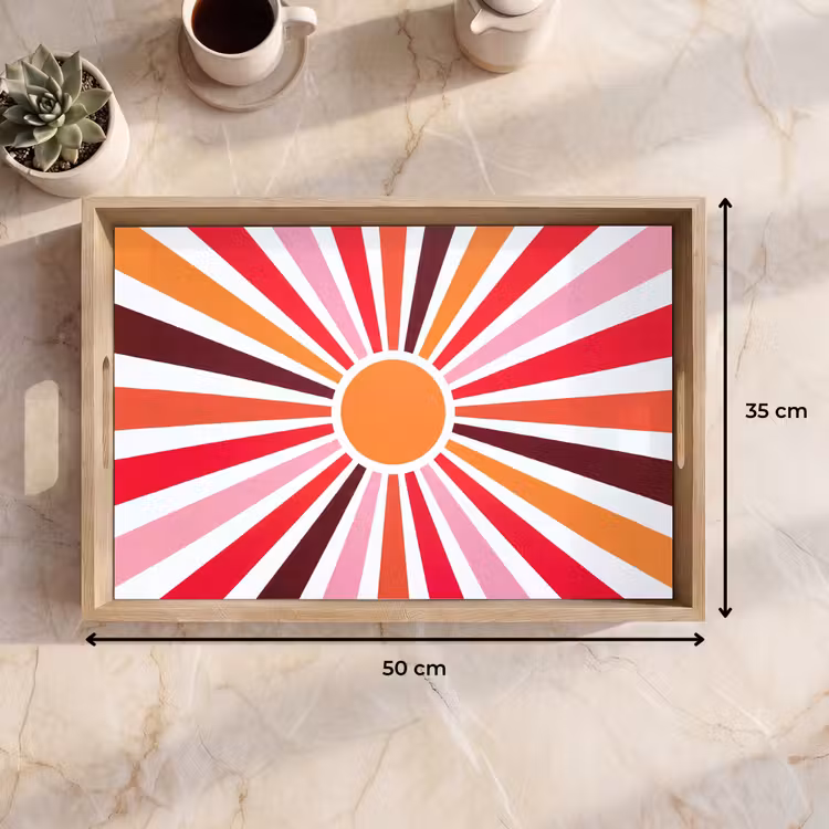Tablett - Sonne – Strahlen – Abstrakt – Farbenfroh — 9