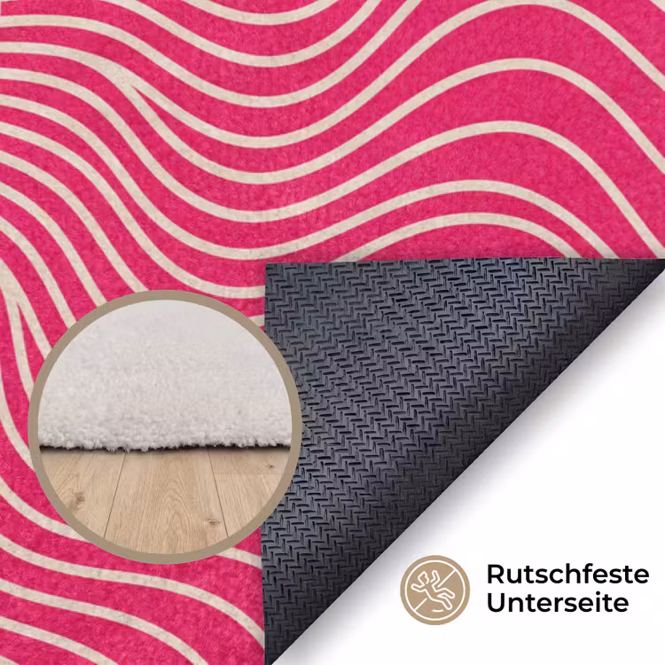 Teppich - Zusammenfassung – Muster – Rosa — 4