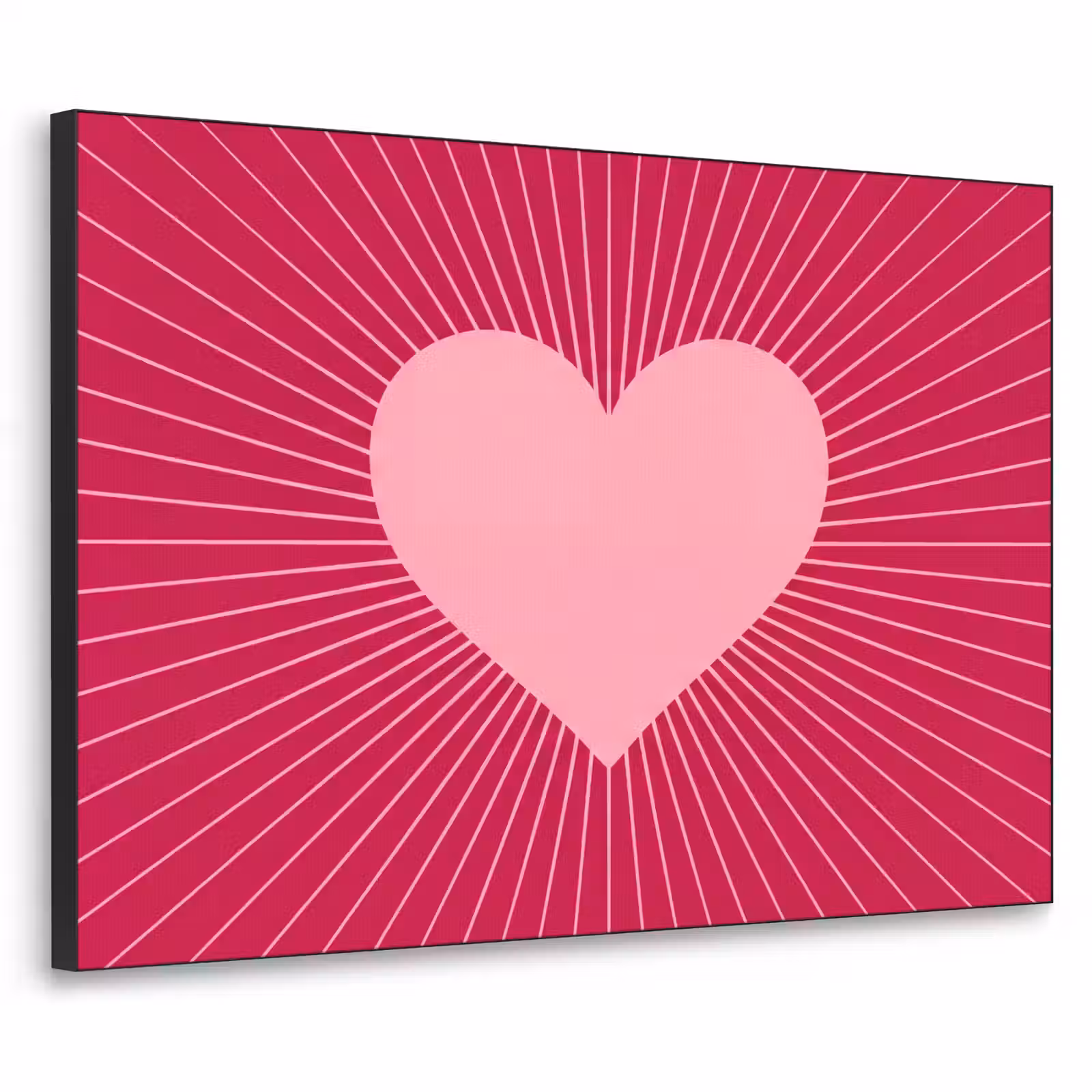 Art Frame - Herz – Strahlen – Liebe – Abstrakt – Rosa — 1