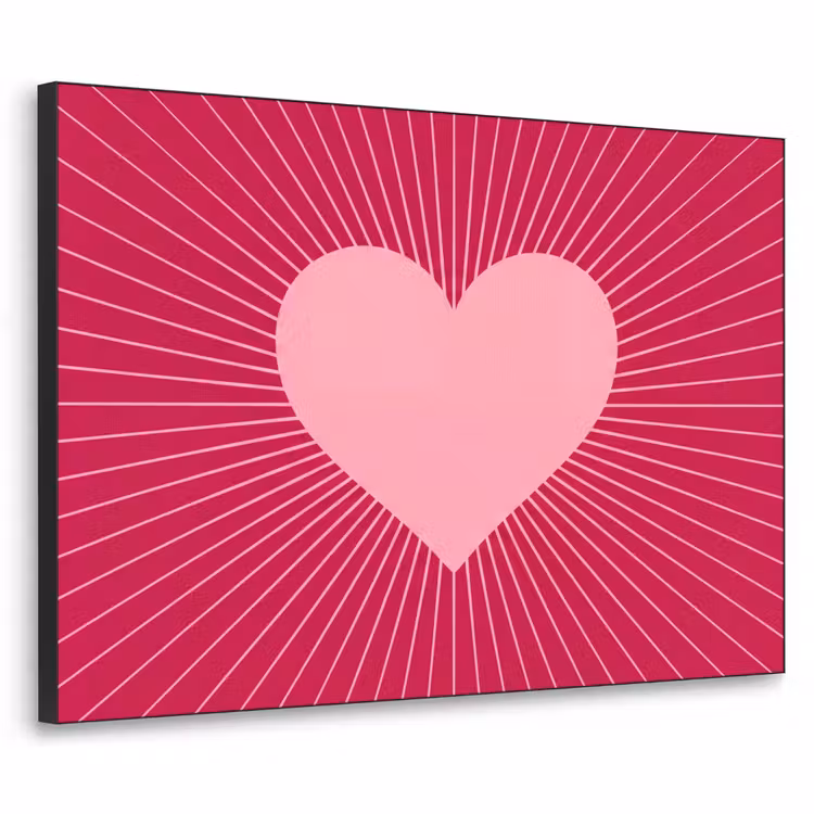 Art Frame - Herz – Strahlen – Liebe – Abstrakt – Rosa — 1