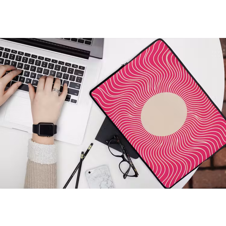 Laptop hülle - Zusammenfassung – Muster – Rosa — 3
