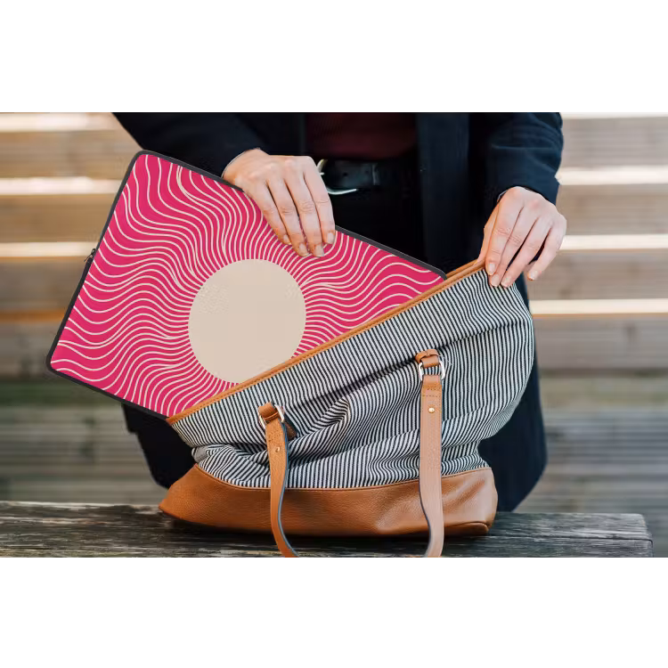 Laptop hülle - Zusammenfassung – Muster – Rosa — 4