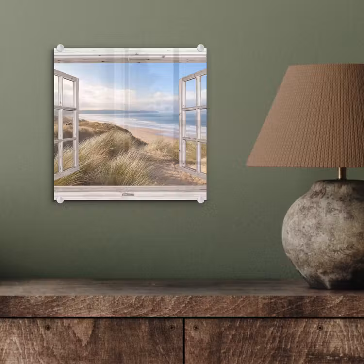 Glasbild - Transparenter Blick - Meer - Strand - Dünen — 4