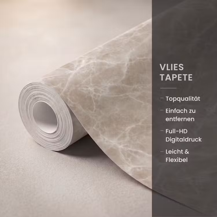 Tapete - Braun - Kristalladern - Marmor — 3