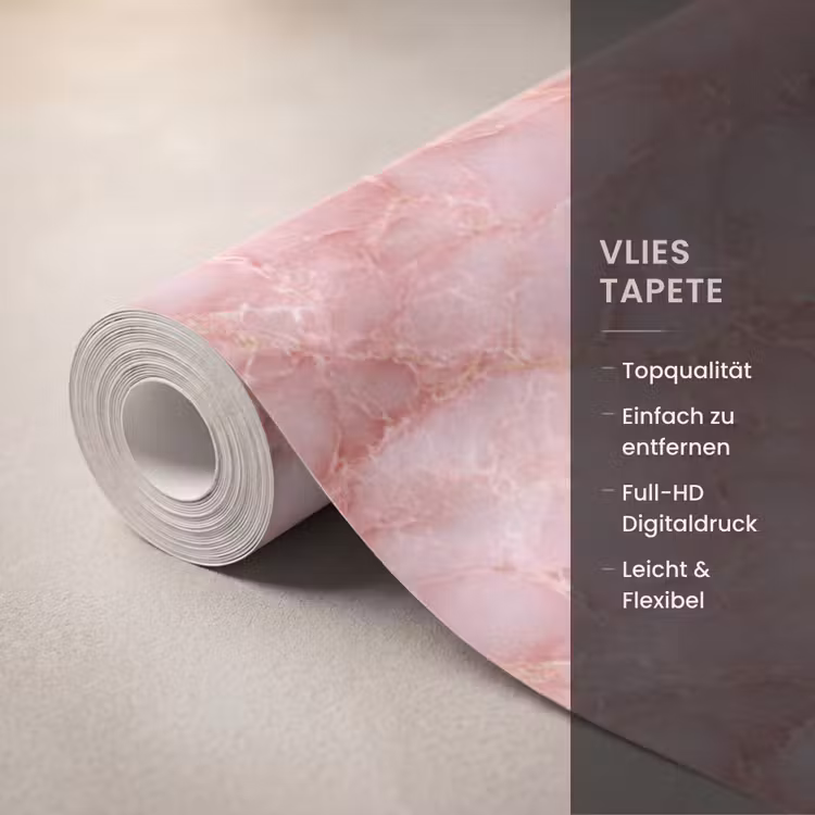 Tapete - Rosa - Quarz - Gold - Marmor — 3