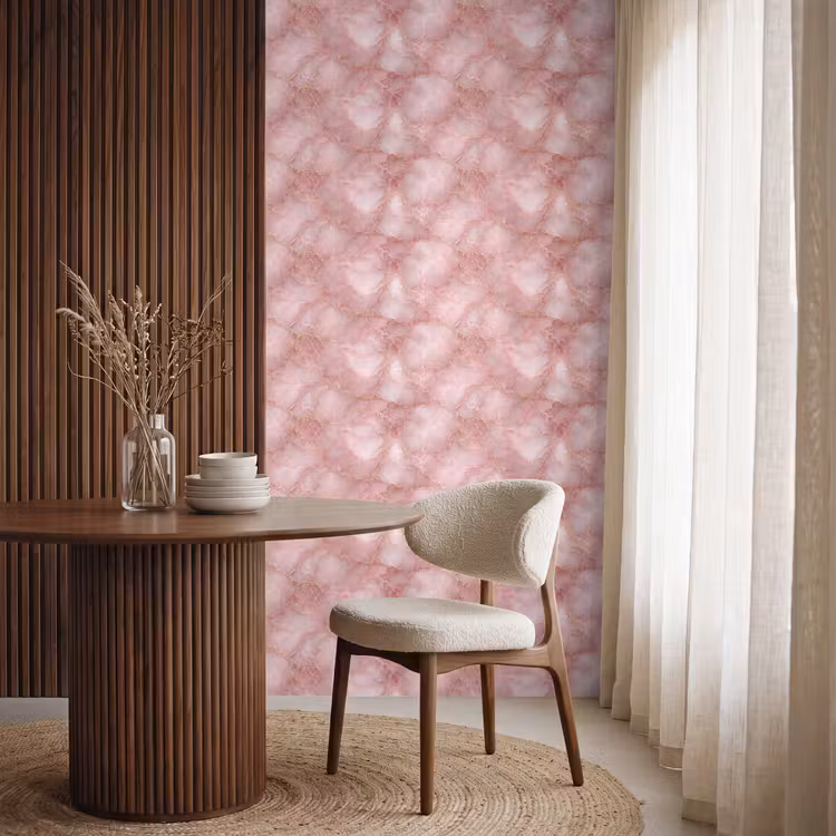Tapete - Rosa - Quarz - Gold - Marmor — 4