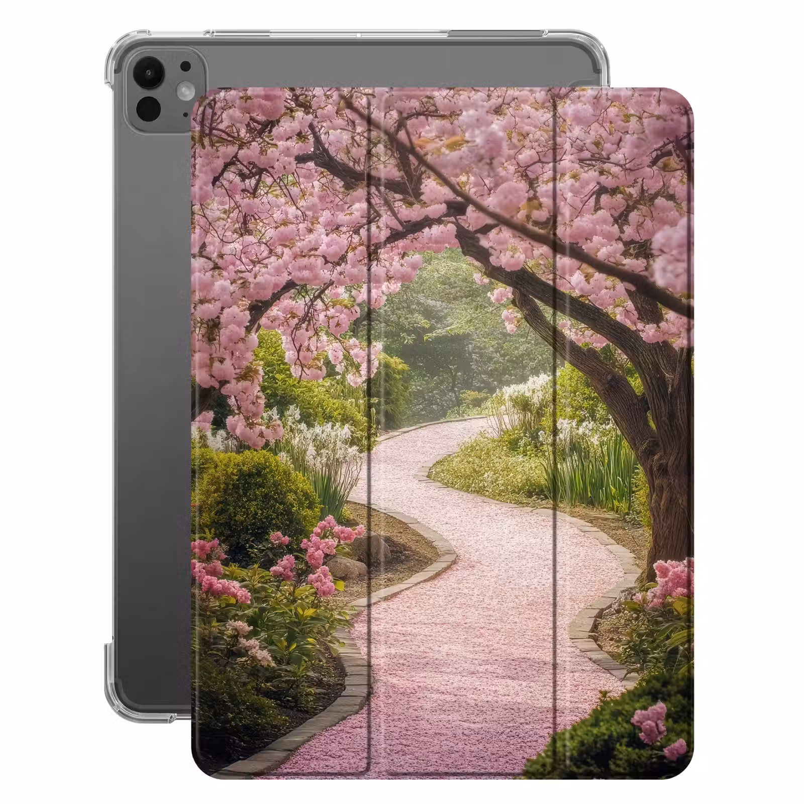 iPad-Hülle - Kirschblüte - Natur - Sakura - Weg - Japanischer Garten — 1