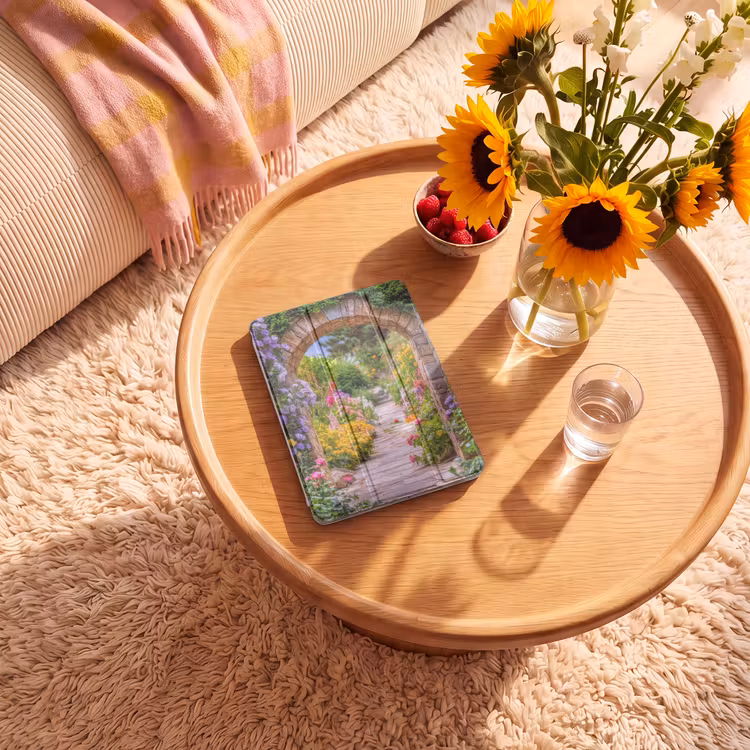 iPad-Hülle - Durchblick - Blumen - Weg - Natur — 2