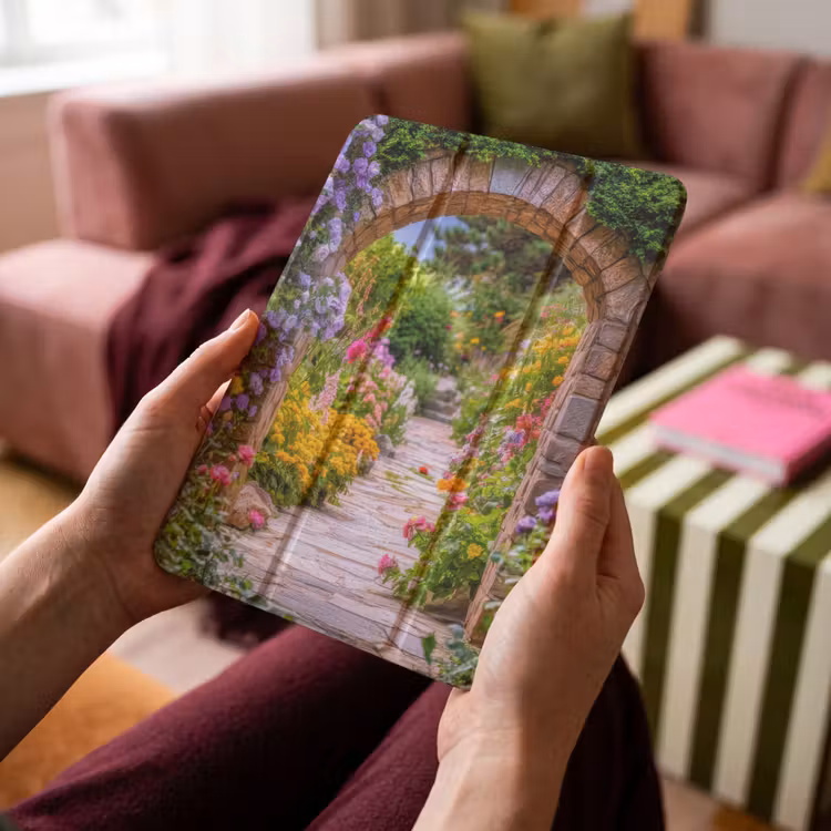 iPad-Hülle - Durchblick - Blumen - Weg - Natur — 4