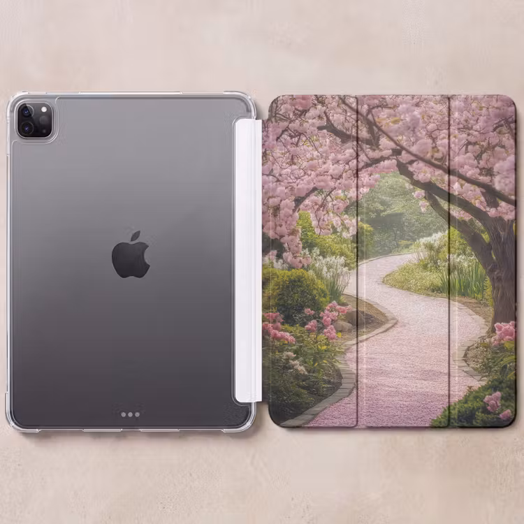 iPad-Hülle - Kirschblüte - Natur - Sakura - Weg - Japanischer Garten — 6