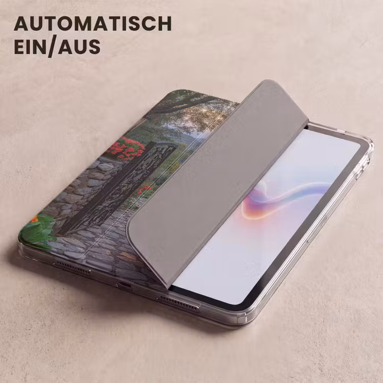 iPad-Hülle - Landschaft - Zaun - Weg - Sonnenuntergang - Natur — 5
