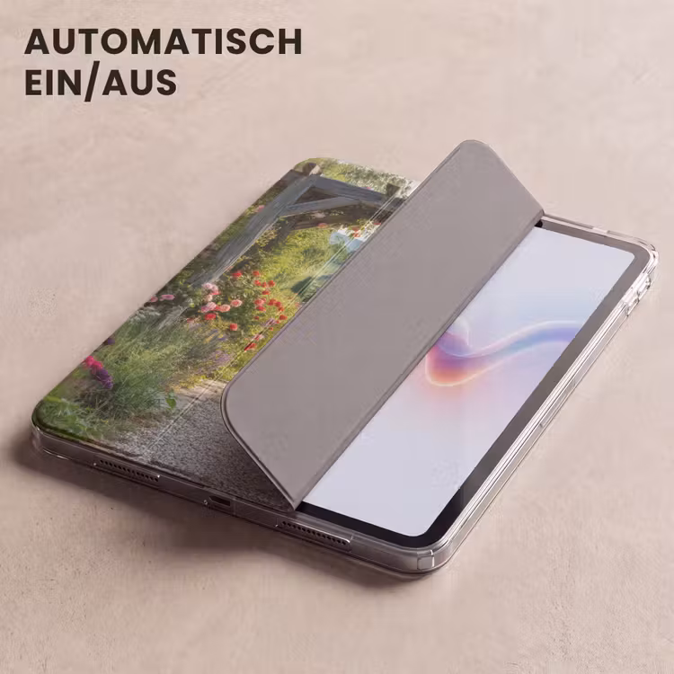 iPad-Hülle - Ausblick - Landschaft - Natur - Gartenbogen - Blumen — 5