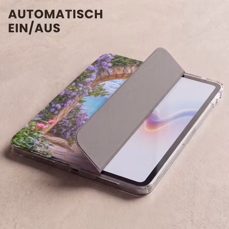 iPad-Hülle - Aussicht - Tor - Meer - Strand - Felsen — 5