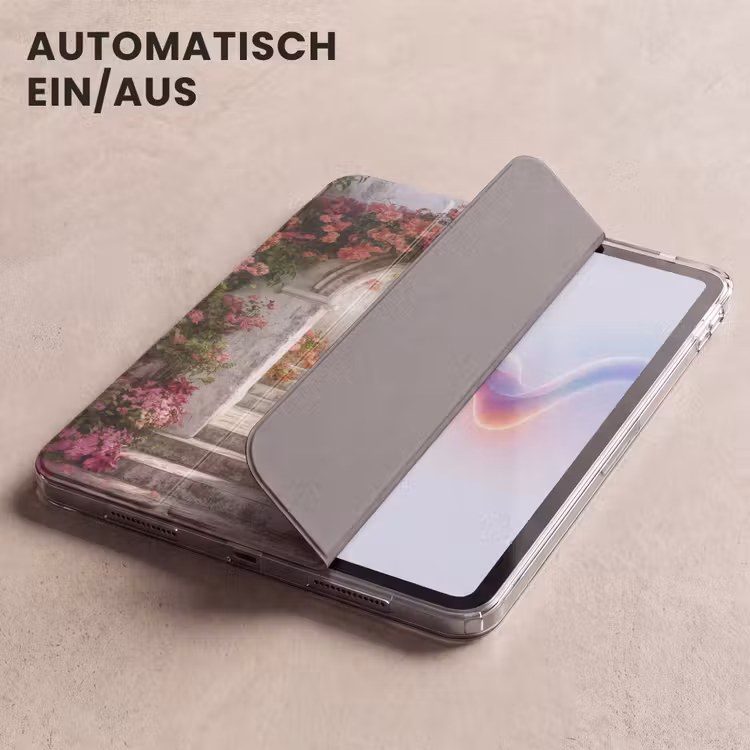 iPad-Hülle - Durchsichtig - Rosen - Vintage - Tor — 5