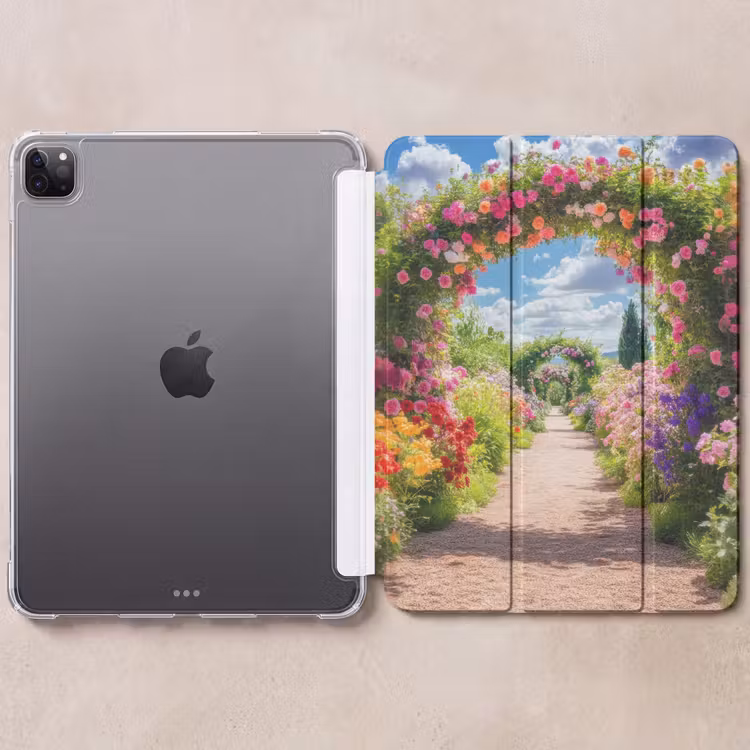 iPad-Hülle - Durchsichtig - Blumen - Farbenfroh - Natur — 6