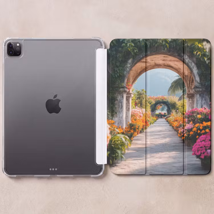 iPad-Hülle - Durchsichtig - Blumen - Tropisch - Farbenfroh — 6